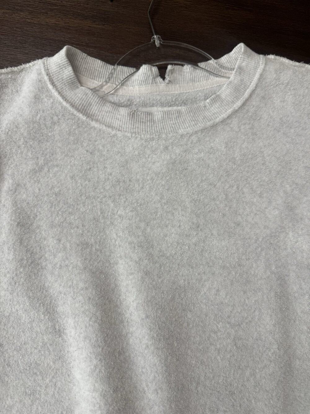 Aerie Melange Gray Oversized Terry Cloth Pullover Sweatshirt Womens Small Lounge